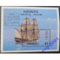 Кирибати 1990 История флота ч. 2, парусник М: бл 18